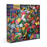 eeBoo 1000 Piece Puzzle Butterfly Still Life