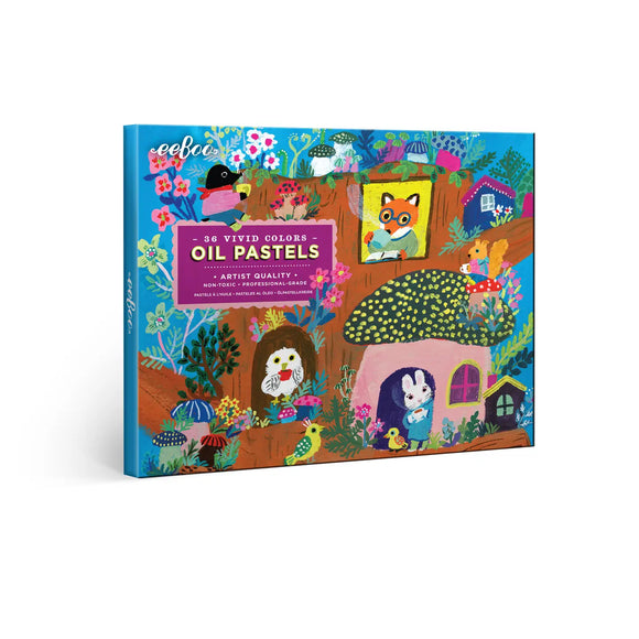 eeBoo Oil Pastels Yumi's Mushroom House 36 Pieces