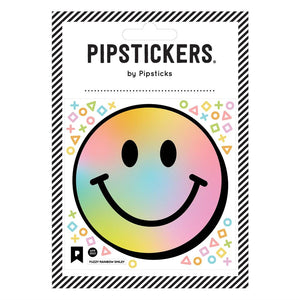 Pipsticks® 4x4" Sticker Sheet: Fuzzy Rainbow Smiley