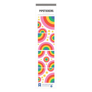Pipsticks® 2"x8" Sticker Sheet: Fuzzy Rainbow of Many Shapes