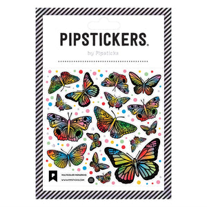 Pipsticks® 4x4" Sticker Sheet: Multicolor Monarchs