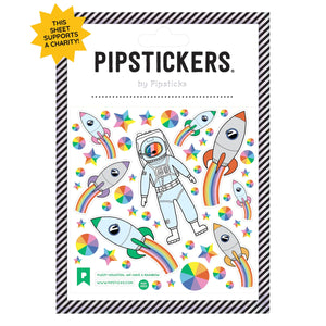 Pipsticks® 4x4" Sticker Sheet: Fuzzy Houston...We Have a Rainbow