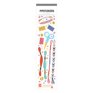 Pipsticks® 2"x8" Sticker Sheet: Fuzzy Friendship Bracelets