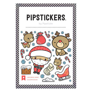 Pipsticks® 4x4" Sticker Sheet: Santa-Mental Journey
