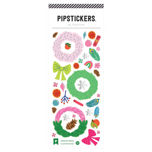 Pipsticks® 3"x7" Sticker Sheet: Decked Out Wreathes
