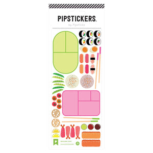 Pipsticks® 3"x7" Sticker Sheet: Bento Lunch Box