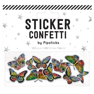 Pipsticks® Sticker Confetti: Multicolor Monarchs