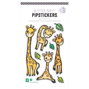 Pipsticks® Glitter Puffy: Gentle Giraffes