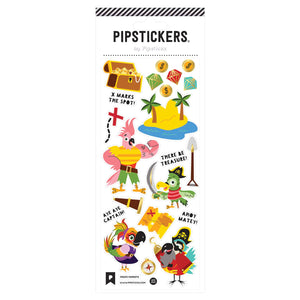 Pipsticks® 3"x7" Sticker Sheet: Pirate Parrots