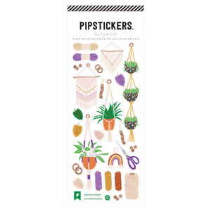 Pipsticks® 3"x7" Sticker Sheet: Make Mine Macrame
