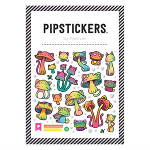 Pipsticks® 4x4" Sticker Sheet: Ombre Mewoshrooms