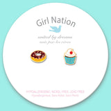 Girl Nation The Perfect Pair Sugar Rush Cutie Enamel Stud Earrings