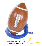 HearthSong Giant Kick and Catch Inflatable Football with Tee