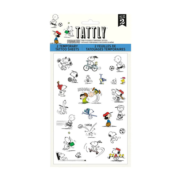 Tattly Sheet Peanuts Sports Tattoos