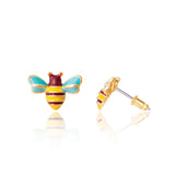 Girl Nation Buzzing Bee Cutie Enamel Stud Earrings