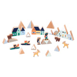 Janod Crossroads White Valley Building Blocks