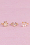 Great Pretenders Boutique Foxy Floral Rings (includes 3)