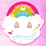Girl Nation Ballet Slipper Cutie Enamel Stud Earrings