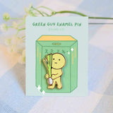 Green Guy Enamel Pin: Leek/Scallion