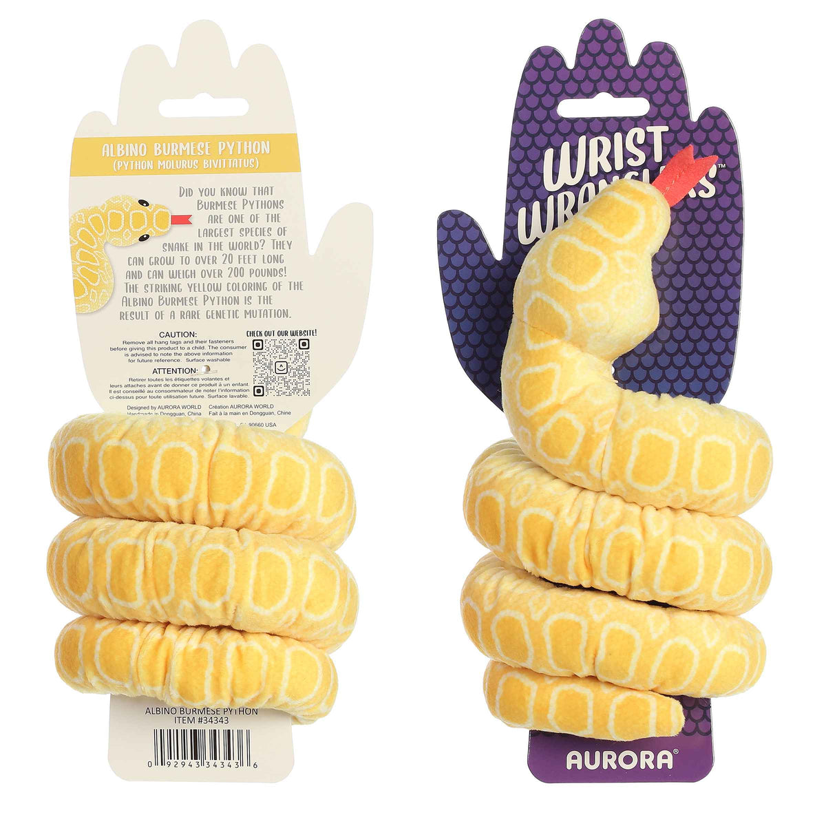 Aurora® Wrist Wranglers™ Albino Burmese Python Snake™ 8