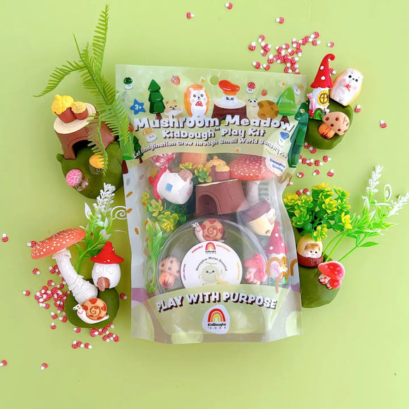 Earth Grown KidDough: Bagged Sensory Kit - Mushroom Meadow