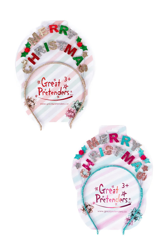 Great Pretenders Merry Christmas Headband Assorted (Includes 1)