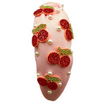 Mavi Bandz Cherries Pink Rhinestone Headband