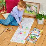eeBoo Fold Out Coloring Book: Dinosaurs Around