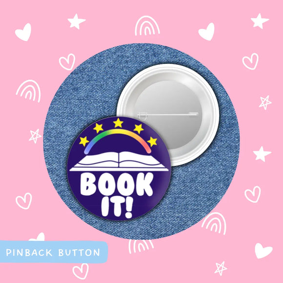 Button Pin: Book It