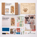 Hands Craft DIY Book Nook Kit: Floral Corner with Dust Cover