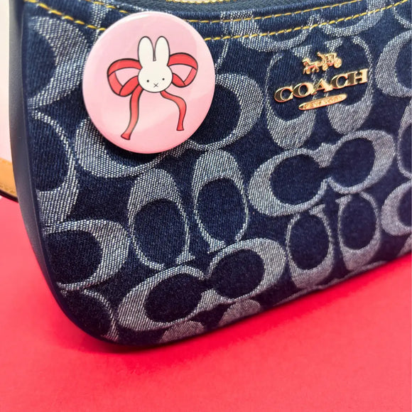 Button Pin: Bunny Bow