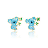 Girl Nation Cute Koala Cutie Enamel Stud Earrings