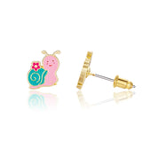 Girl Nation Snuggly Snail Cutie Stud Earrings
