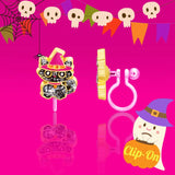 Girl Nation Clip-On Earrings: Glitter Black Cat