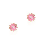 Girl Nation Pink Daisy Cutie Enamel Stud Earrings
