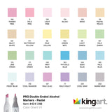 Kingart® Pro Double-Ended Alcohol Markers - 24 Pastel Colors