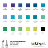 Kingart® Pro Double-Ended Alcohol Markers - 36 Bright Colors