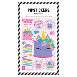 Pipsticks® 4x6" Scratch 'n Sniff Sticker Sheet: Unicorn Cake