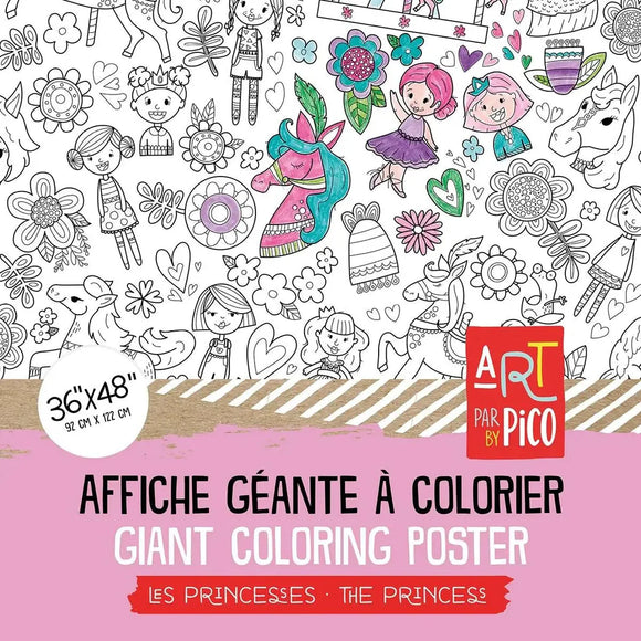 Pico Giant Coloring Page: The Princesses