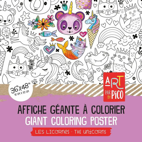Pico Giant Coloring Page: Unicorns