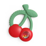 Itzy Ritzy Bitzy Shake™ - Silicone Teether with Rattle: Cherries