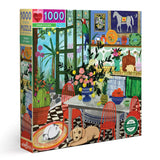 eeBoo 1000 Piece Puzzle Green Kitchen