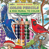 eeBoo Birds & Butterflies Biggie Pencils with Fold-Out Mini Mural