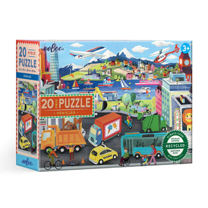 eeBoo 20 Piece Puzzle Vehicles