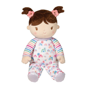 Douglas Isabelle Rainbow Stripe Soft Doll 13"