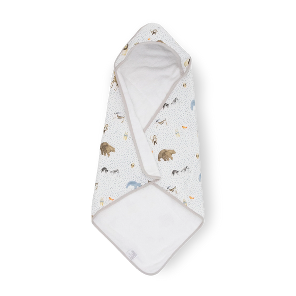 Little Unicorn® Infant Hooded Towel: Party Animals