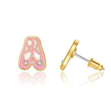 Girl Nation Ballet Slipper Cutie Enamel Stud Earrings