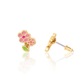 Girl Nation Little Pink Flower Cutie Stud Earrings