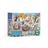 eeBoo Winter Sleigh Ride 20 Piece Puzzle