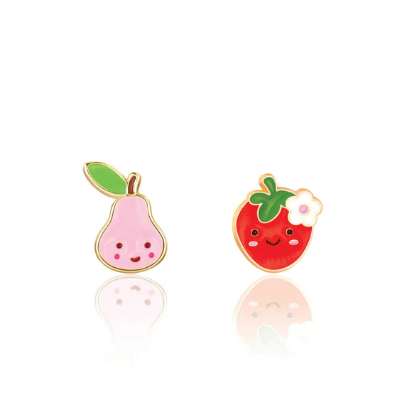 Girl Nation The Perfect Pair Pearberry Cutie Enamel Stud Earrings